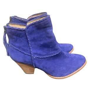 Ella Moss Suede Ankle Boots 8.5 purple